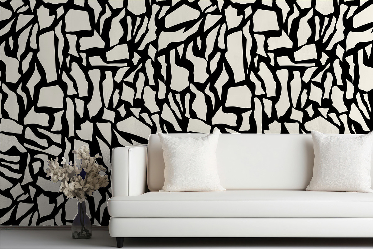 Abstract White Rock Shapes, a Wallpaper Graphic by MalyskaStudio (Photo 3 of 6)