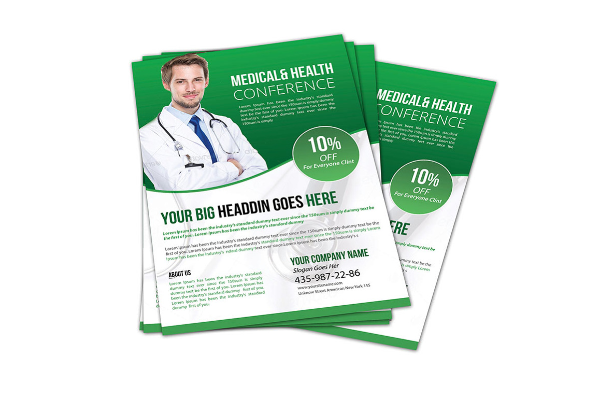 Doctor & Health Flyer, a Flyer Template by TheGraphicsWorld (Photo 2 of 4)