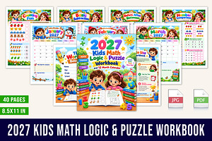 2027 Kids Math Logic & Puzzle Work