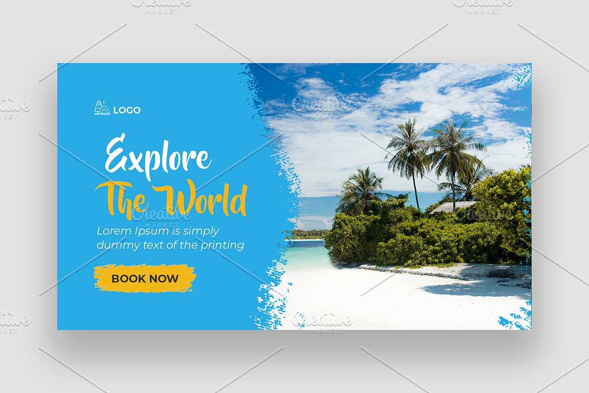 Travel Youtube Thumbnail, a Social Media Template by Shahjahangdb1 (Photo 3 of 5)