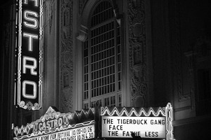 Vintage Cinema Marquee at Night