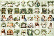 Watercolor Olive Clipart Bundle, an Illustration by NiiiNArt (Thumbnail 12 of 12)