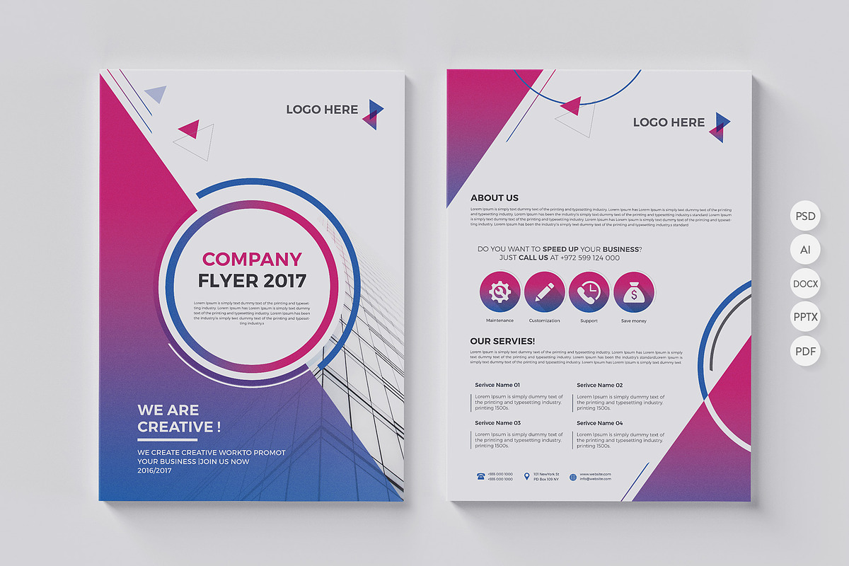 20 Corporate Flyer-Double Sided, a Flyer Template by BrochuresFactory (Photo 17 of 21)
