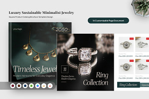 Elegant Ethical Jewelry Square Broch, a Brochure Template by twinstd