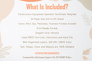 Equipment Operator Certificate, a Stationery Template by DesignDevisers (Thumbnail 10 of 10)