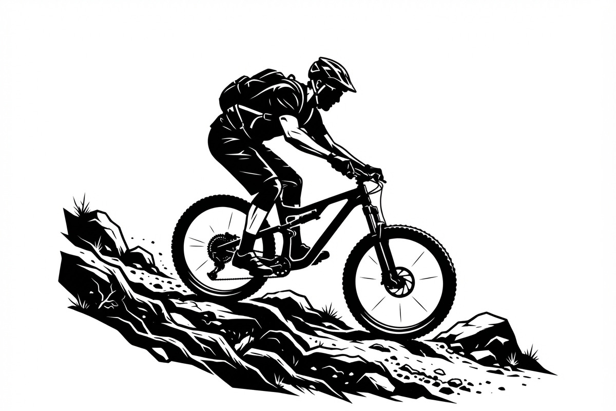 Mountain Biker Silhouette, a Person Illustration by Amazin_art (Photo 15 of 27)