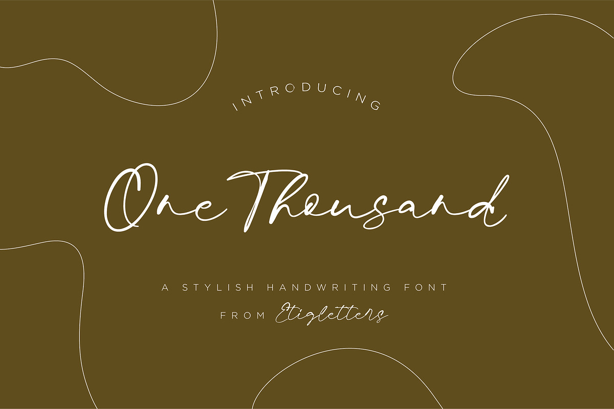 One Thousand Handwriting, a Script Font by etigletters (Photo 1 of 15)
