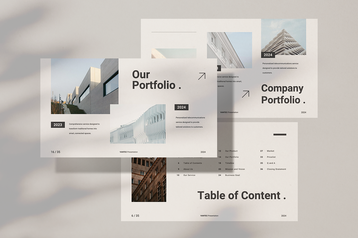 Vantec Pitch Deck - Powerpoint, a Presentation Template by Surotype (Photo 3 of 10)