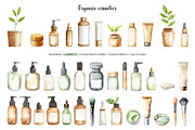Watercolor organic cosmetic clipart, a Healthcare Illustration by Art and Funny (Thumbnail 3 of 14)