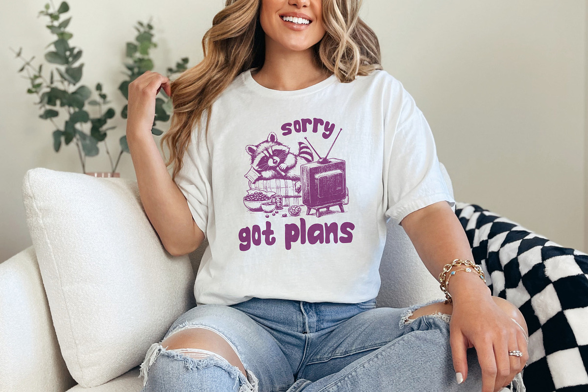 Sorry Got Plans, Funny Raccoon, an Illustration by SharpMarketplace (Photo 6 of 9)