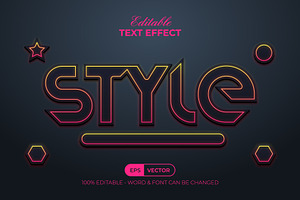 Colorful Light Text Effect Style