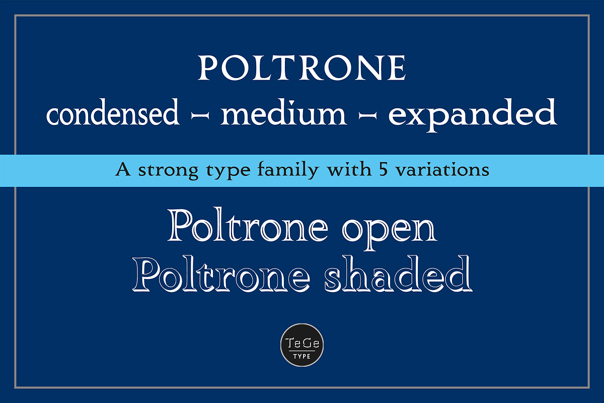 Poltrone, a Serif Font by TeGeType foundry (Photo 3 of 7)