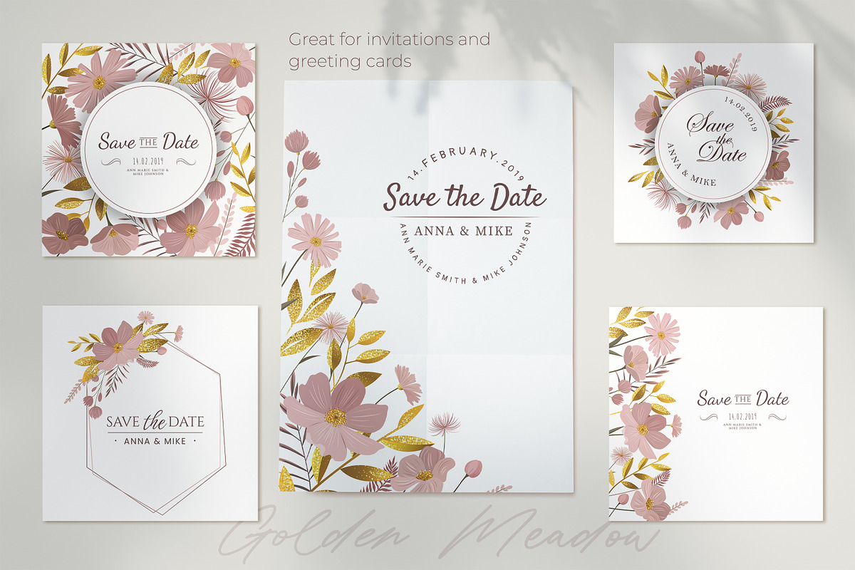 Delicate Wildflowers and Gold Leaves, an Illustration by Hanna's ArtLab (Photo 5 of 7)