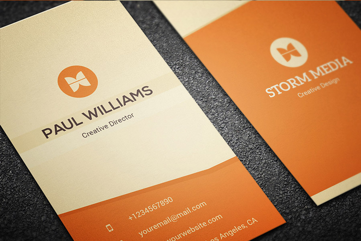 Minimal Corporate Business Card V3, a Business Card Template by PSD Storm (Photo 1 of 5)