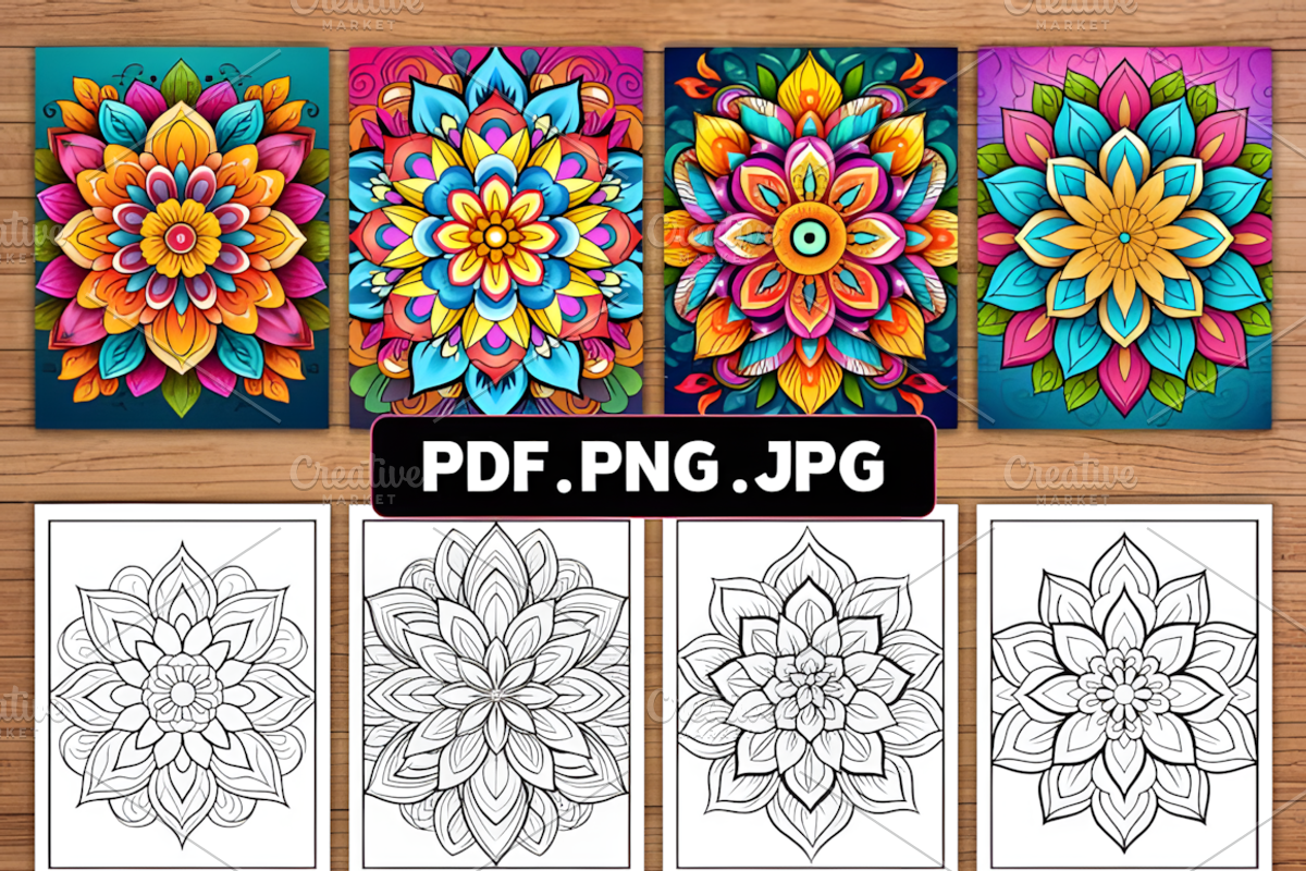 500+ Mandalas Coloring Pages, a Decorative Illustration by Ink Gallery (Photo 2 of 4)