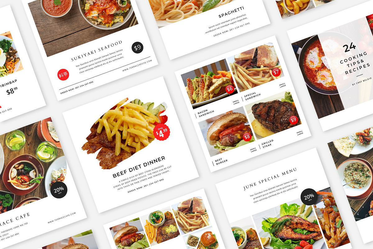 Food IG Templates vol.1 | PS & Canva, a Social Media Template by Studio Siv (Photo 4 of 5)