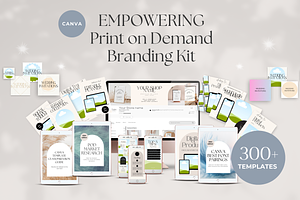 Empowering POD Branding Kit CANVA, a Branding & Logo Template by Jay Luxe Creative
