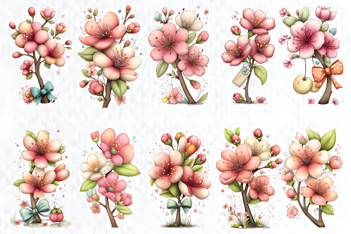 Whimsical Spring Cherry Blossom, a Seasonal Illustration by HueNestify (Photo 2 of 3)