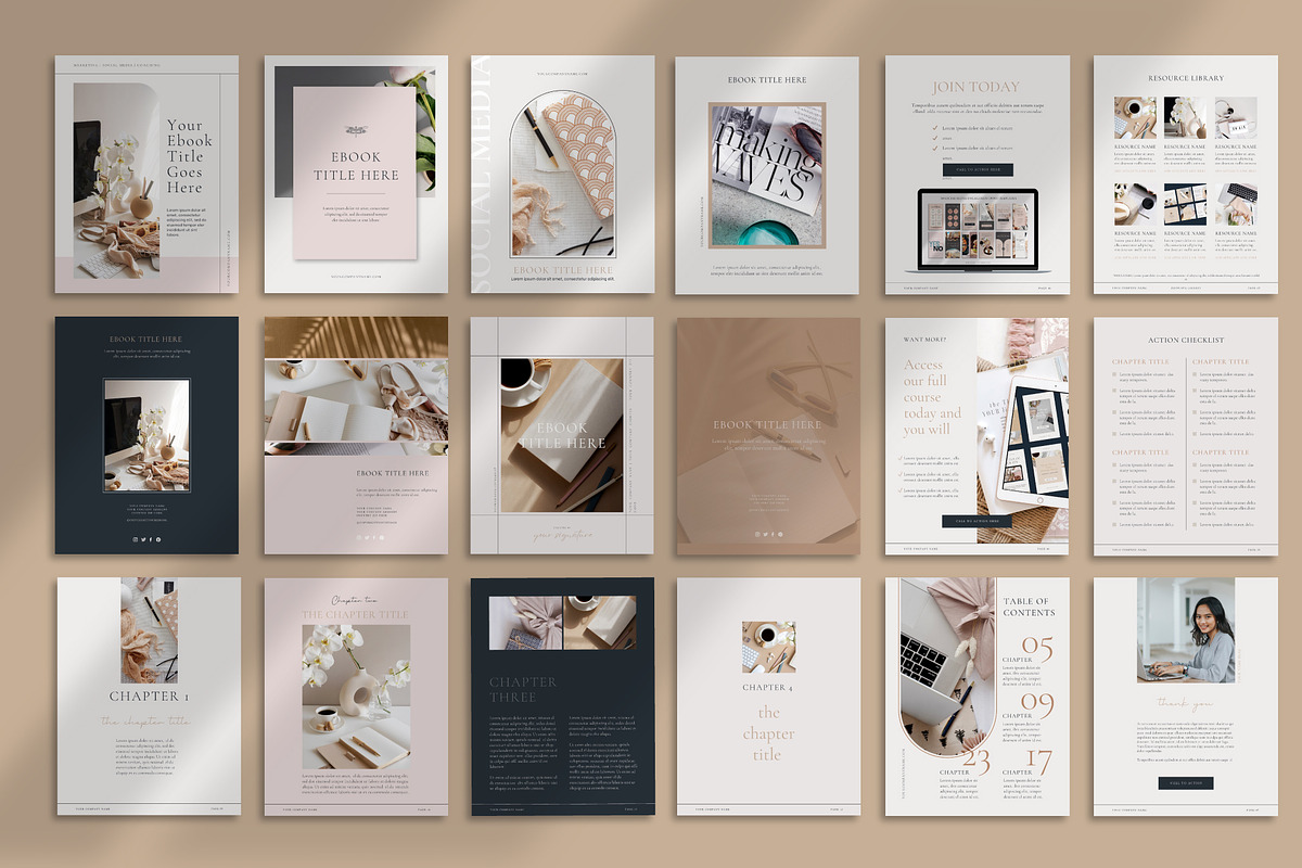 Ebook Template Bundle (58 Pages), a Marketing Template by Her Creative Studio (Photo 5 of 5)
