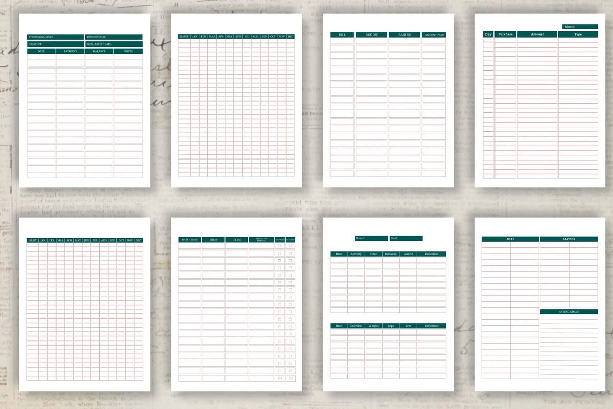 Printable Life Planner Template, a Stationery Template by Design House (Photo 4 of 9)