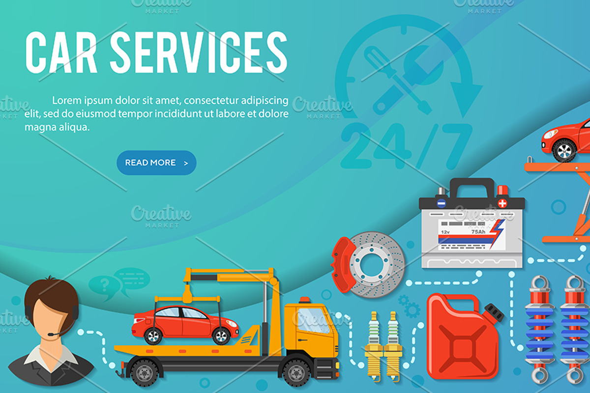 Car Services Concepts, a Technology Illustration by TAlex (Photo 2 of 7)