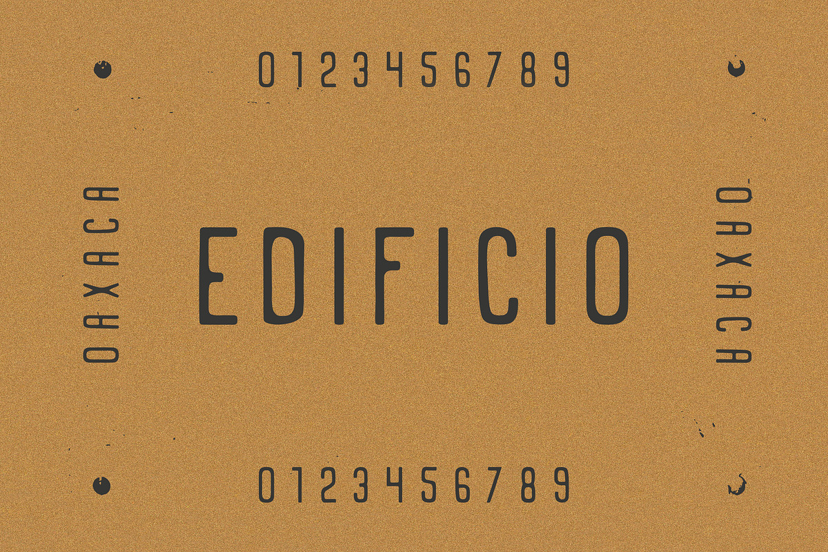 Edificio – Condensed Vintage Font, a Sans Serif Font by TONA Fonts (Photo 1 of 4)