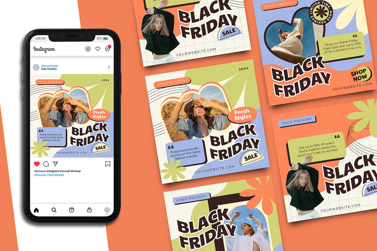Black Friday Instagram Post Template, a Social Media Template by Artnivora.Std (Photo 1 of 2)