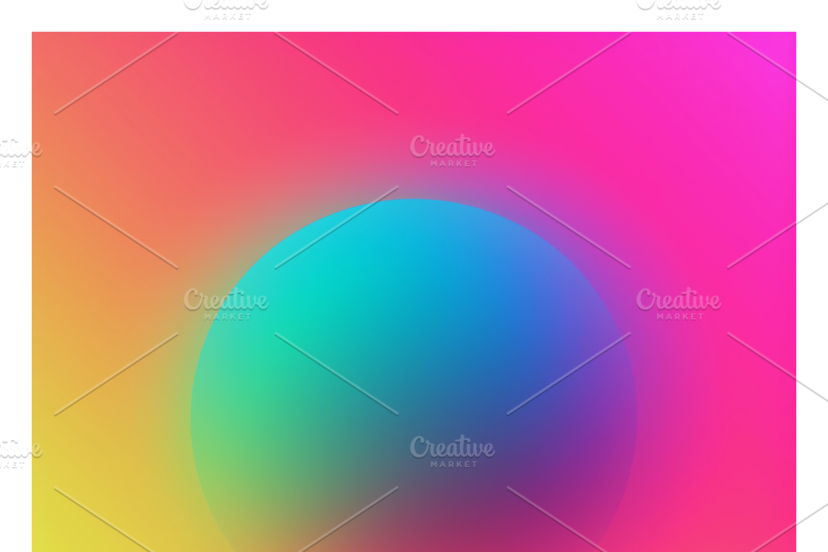 Rare Co - Rainbow Gradient Spheres, a Background Graphic by milatovar (Photo 6 of 17)