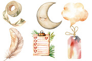 Boho Beige Watercolor Planner, an Illustration by Designworld (Thumbnail 4 of 6)