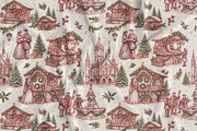 Vintage Christmas Toile Pattern, a Pattern Graphic by Olya Creative (Thumbnail 3 of 10)