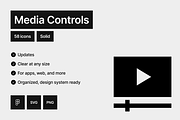 Media Controls Solid - 58 icons, a Solid Icon by Pictomate (Thumbnail 7 of 7)