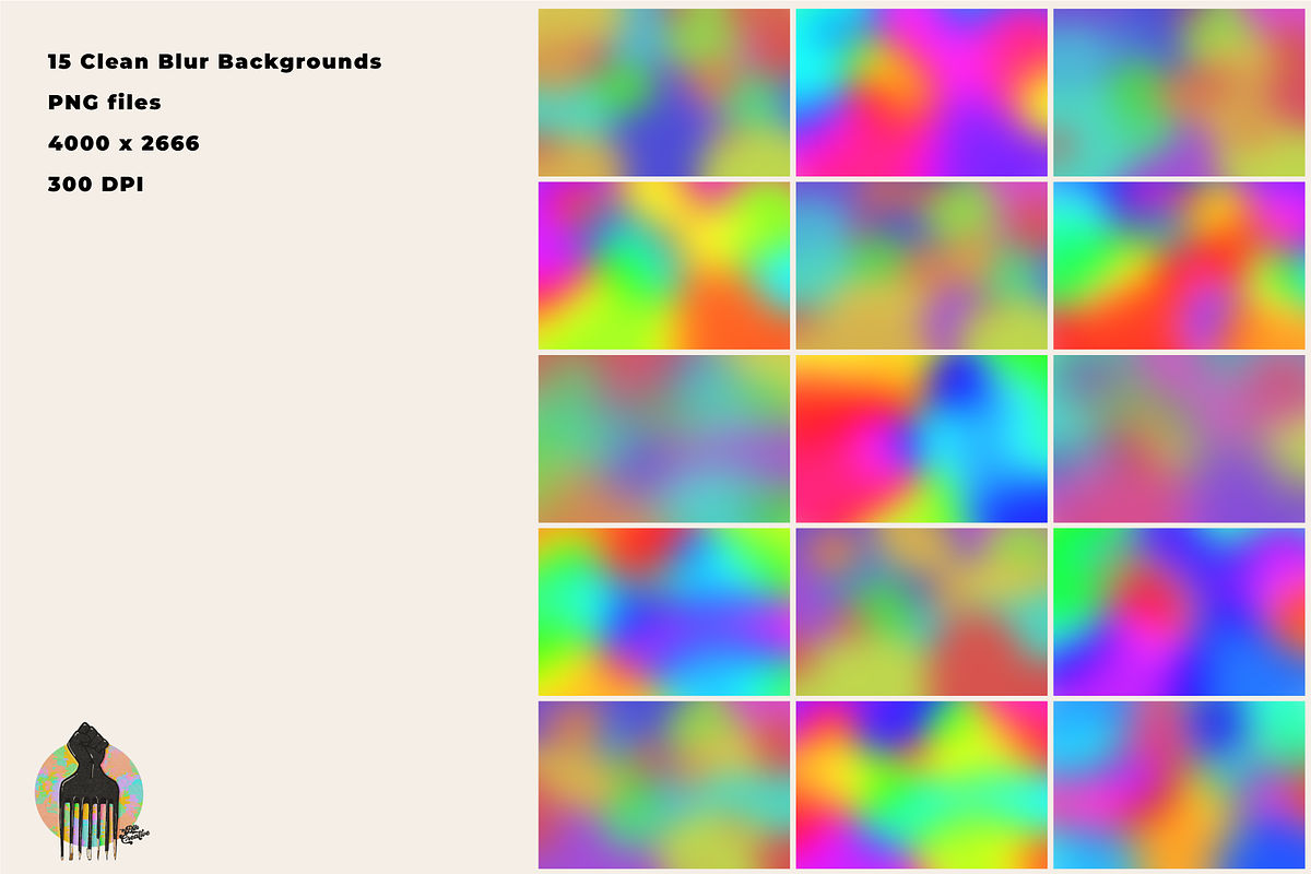 90s Retro Blur Gradient Backgrounds, a Gradient Add-On by The Blk Creative (Photo 2 of 3)