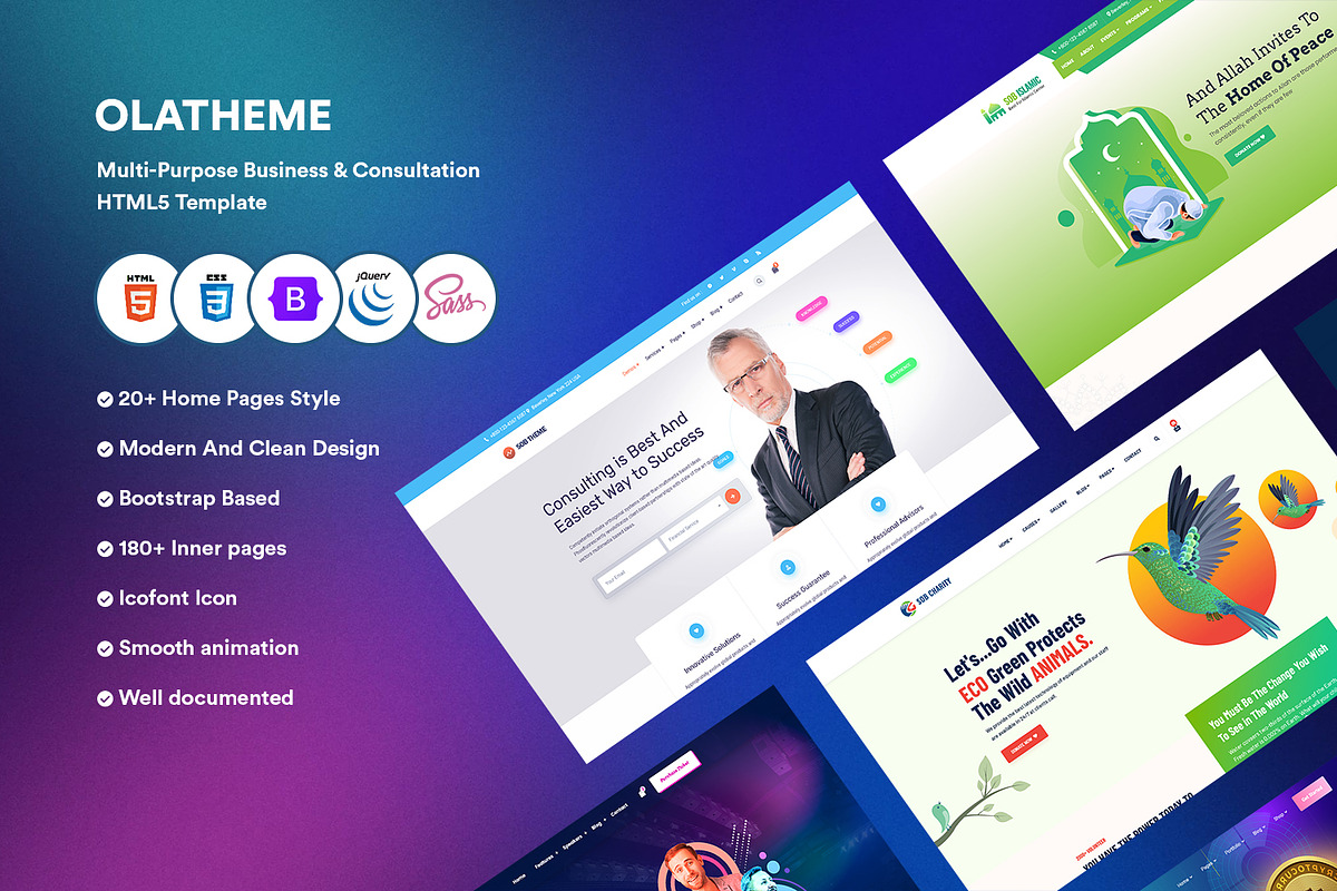 Multipurpose HTML5 Template, a HTML Template by CodexCoder Themes