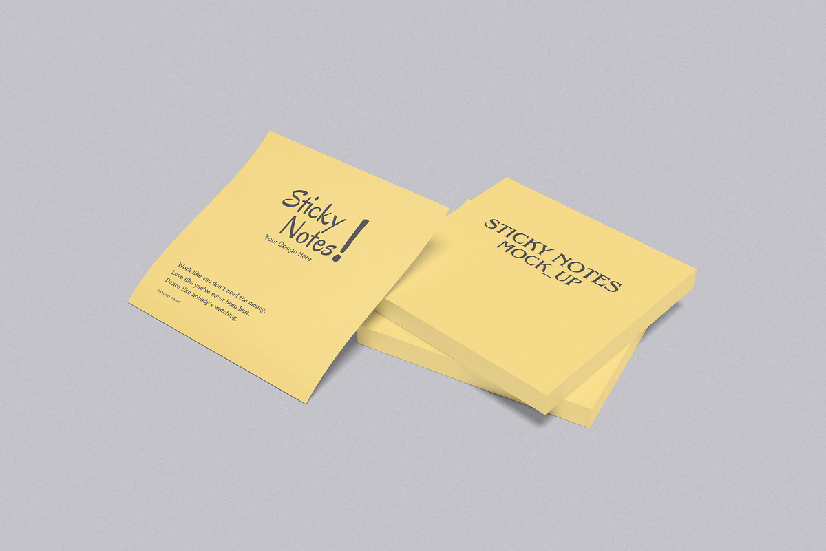 Sticky Note Mockup, an Advertising Mockup by xavier_studio