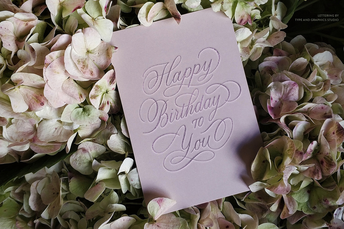 Happy Birthday Lettering Designs, an Object Graphic by Type and Graphics Studio (Photo 9 of 19)
