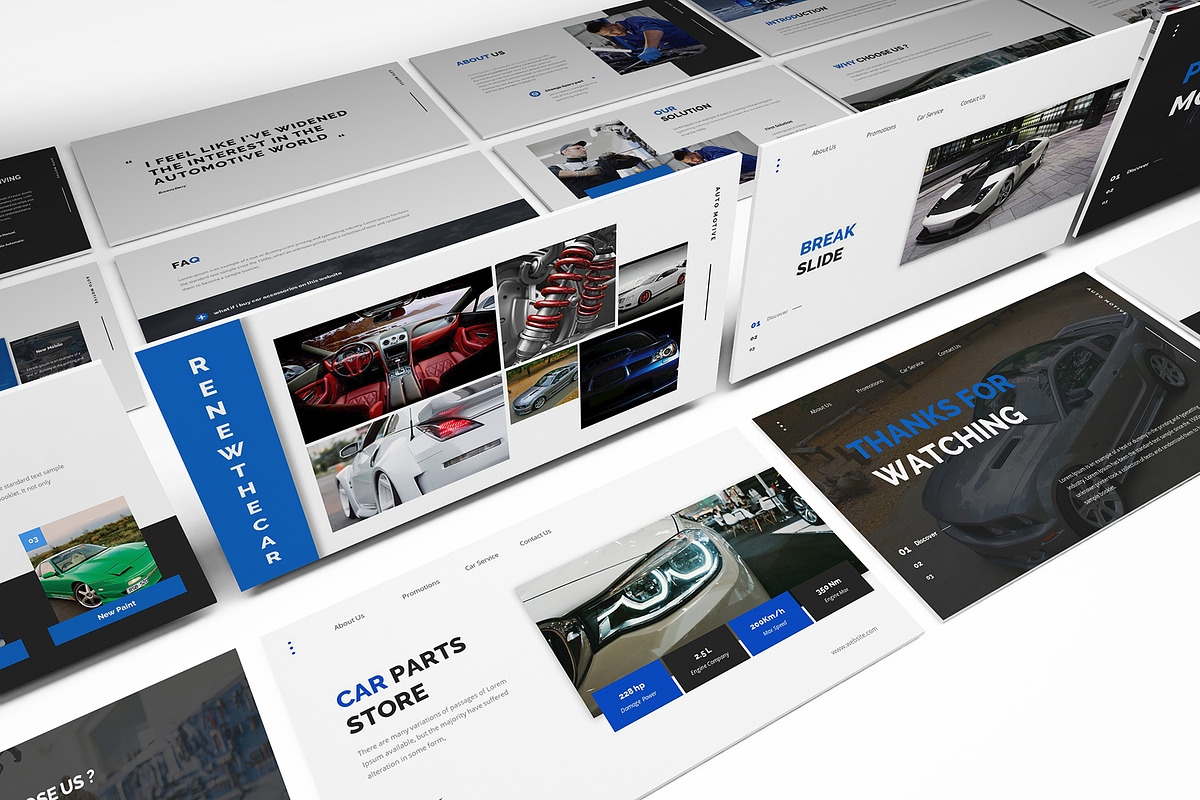Car Parts Store Powerpoint Template, a Presentation Template by ...