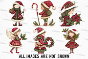 Sparkling Christmas Girl Clipart, an Illustration by Craft Nest (Thumbnail 5 of 6)