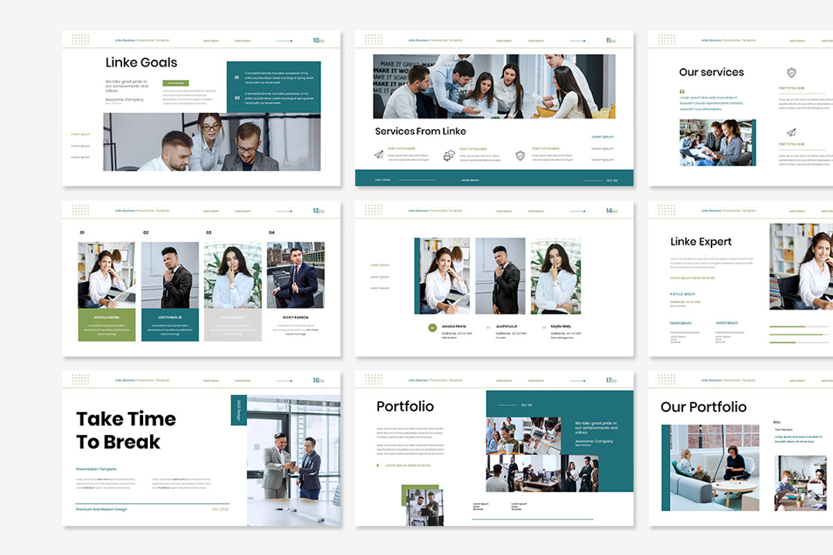 Linke Business Presentation Template, a Presentation Template by Analogous Temp (Photo 3 of 5)