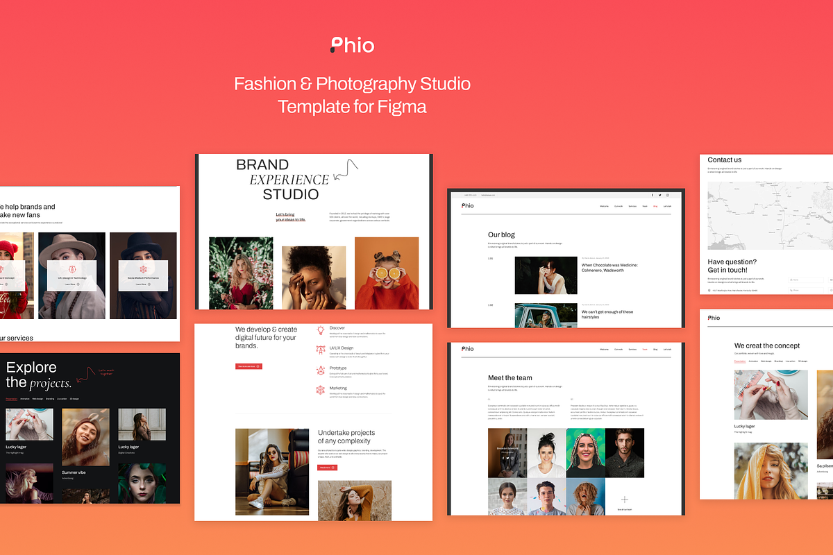 Phio - Fashion Photography Template, an UI Kit Template by YoArts (Photo 2 of 4)