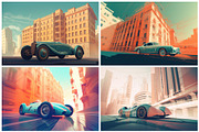 20 Vintage Car Illustrations, a Transportation Illustration by HipFonts (Thumbnail 3 of 6)