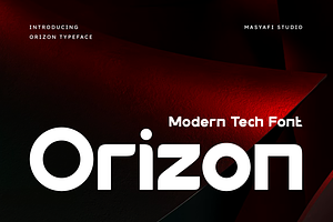 Orizon | Modern Tech Typeface, a Sans Serif Font by Masyafi Studio