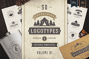 50 Outdoor logos and badges, a Branding & Logo Template by Vasya Kobelev (Thumbnail 1 of 19)
