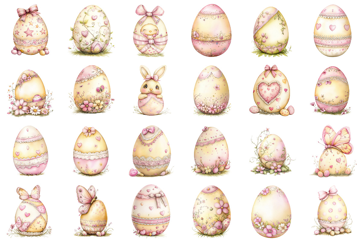 Watercolor Easter Egg Clipart, an Illustration by designcity5 (Photo 2 of 5)