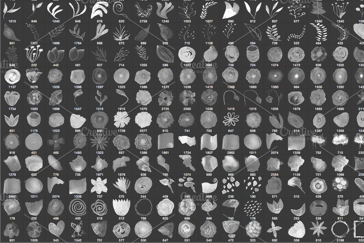548 Photoshop Brushes Bundle CU, a Brush Add-On by Li Zamperini (Photo 3 of 3)