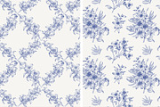 Toile Floral Seamless Patterns Set, a Pattern Graphic by ON_lineart_store (Thumbnail 5 of 10)