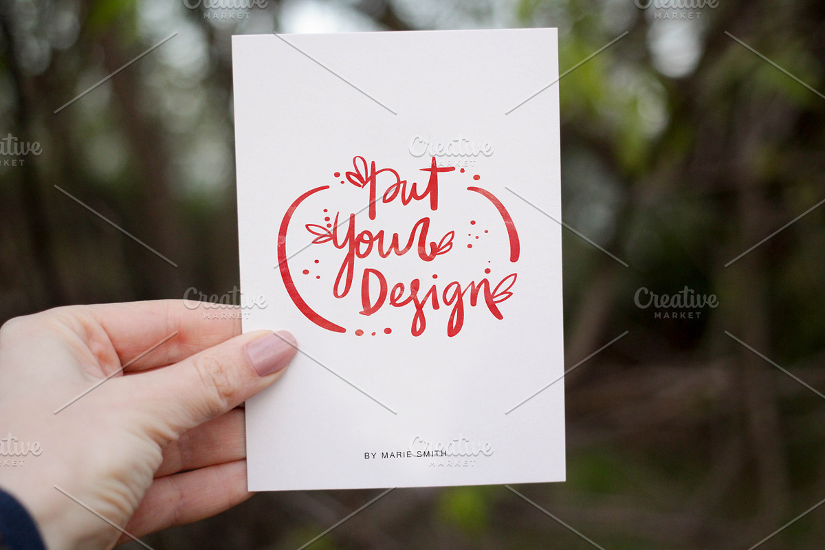 6 postcard mock ups (nature edition), a Print Template by Marie Smth (Photo 5 of 8)