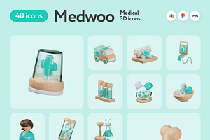 Medwoo Medical 3D Icons