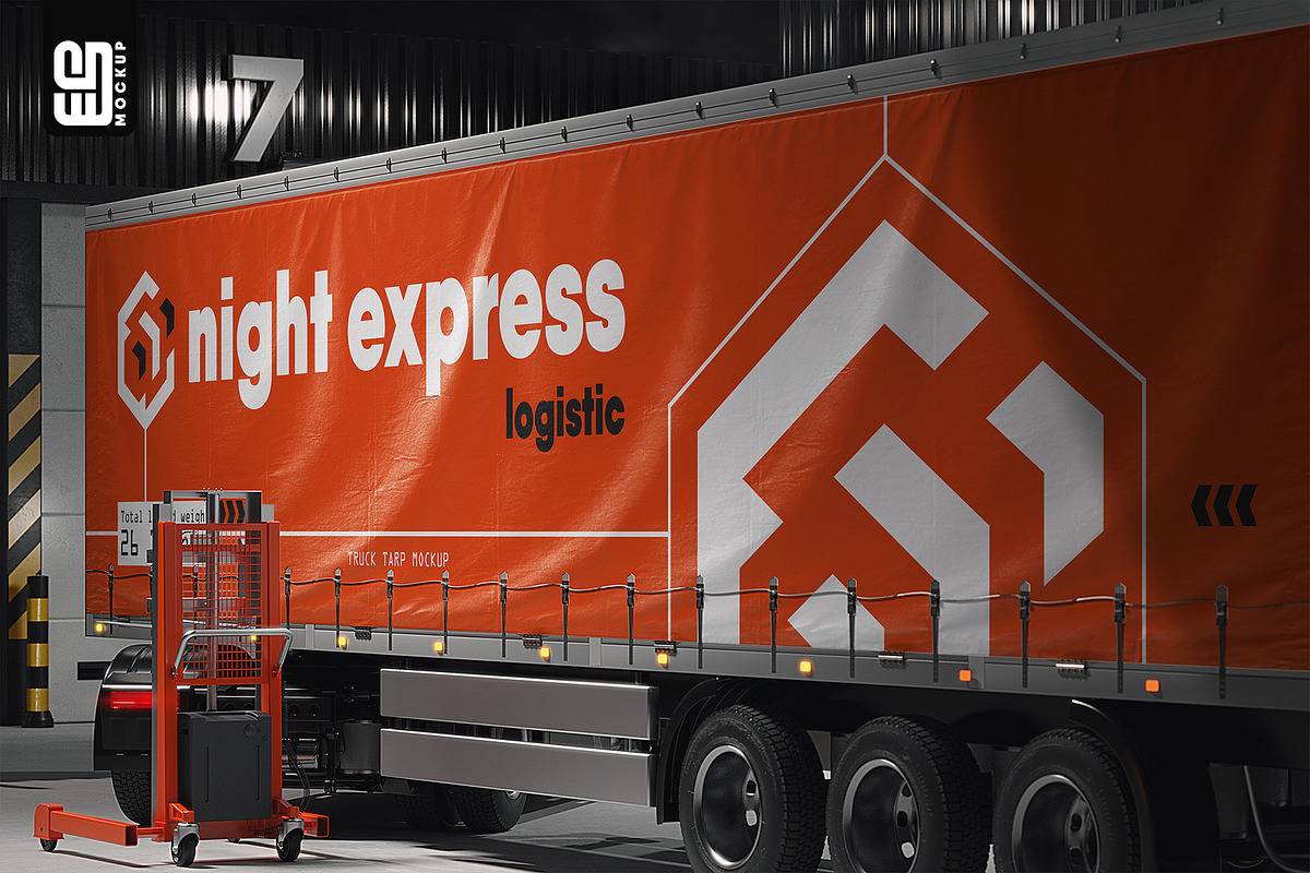 Truck Tarp Advertising Mockup, an Advertising Mockup by SD Mockup (Photo 2 of 3)