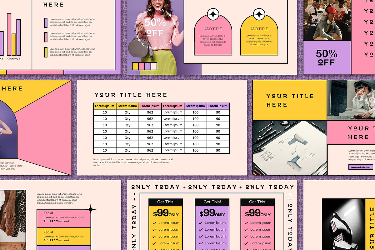 Line Retro Powerpoint Template, a Presentation Template by SKY CREATION (Photo 2 of 7)
