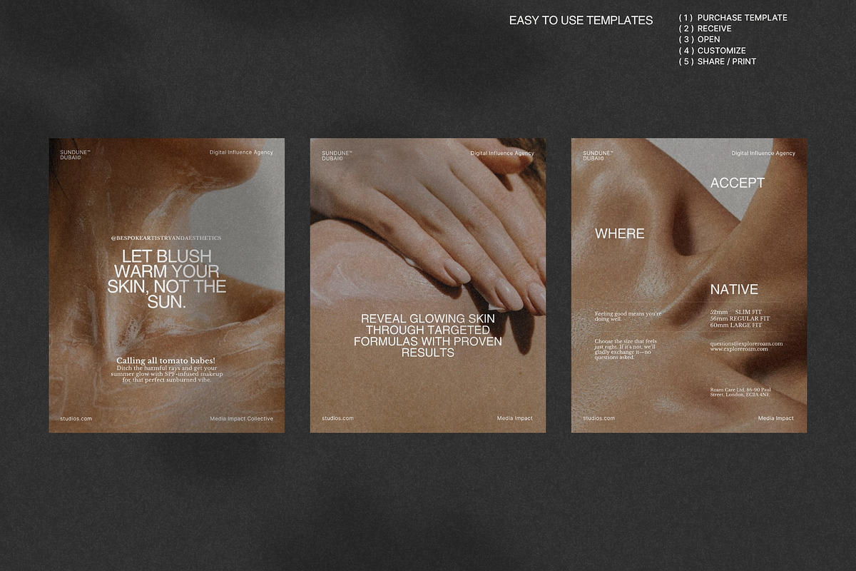 Canva Post Templates for Skincare preview 3